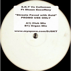 S.K.T / Celloman / Shaun Escoffery Streets Paved With Gold USED VINYL 12INCH PROMO WHITE LABEL