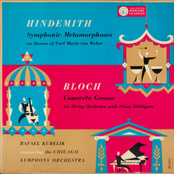 Paul Hindemith / Ernest Bloch / Rafael Kubelik / The Chicago Symphony Orchestra Symphonic Metamorphoses / Concerto Grosso Vinyl LP USED