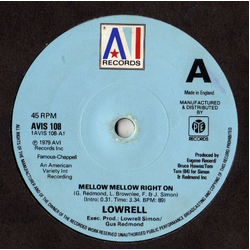 Lowrell Simon Mellow Mellow Right On Vinyl 7" USED