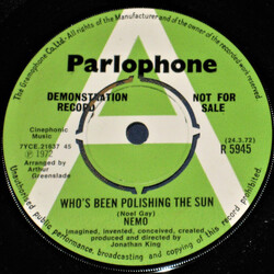 Nemo (15) Who's Been Polishing The Sun USED VINYL 7INCH 45 RPM SINGLE PROMO
