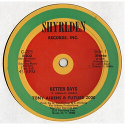 Tony Aiken / Future 2000 Better Days USED VINYL 12INCH 45 RPM
