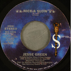 Jesse Green Nice & Slow USED VINYL 7INCH 45 RPM SINGLE STYRENE STEREO
