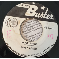 Bobby Aitken / Prince Buster's All Stars Never Never / Isabella USED VINYL 7INCH 45 RPM REISSUE