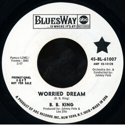 B.B. King Worried Dream / That's Wrong, Little Mama USED VINYL 7INCH 45 RPM SINGLE PROMO