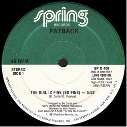 The Fatback Band The Girl Is Fine (So Fine) Vinyl 12" USED