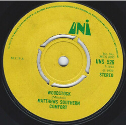 Matthews' Southern Comfort Woodstock USED VINYL 7INCH 45 RPM SINGLE STEREO