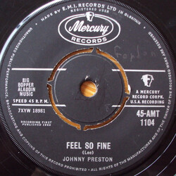 Johnny Preston Feel So Fine USED VINYL 7INCH 45 RPM SINGLE MONO
