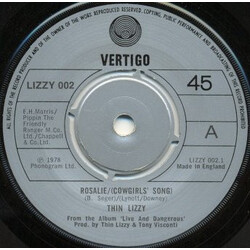 Thin Lizzy Rosalie/(Cowgirl's Song) USED VINYL 7INCH SINGLE