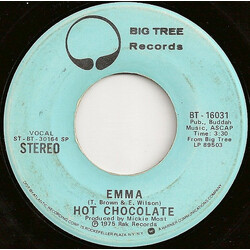 Hot Chocolate Emma USED VINYL 7INCH 45 RPM SINGLE PROMO STEREO MONO