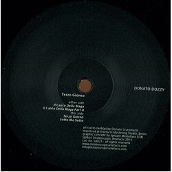 Donato Dozzy Terzo Giorno USED VINYL 12INCH 33 S RPM