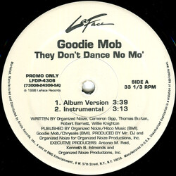 Goodie Mob They Don't Dance No Mo' Vinyl 12" USED