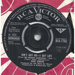 Nina Simone Ain't Got No - I Got Life USED VINYL 7INCH 45 RPM SINGLE