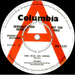 Adamo She Was An Angel USED VINYL 7INCH 45 RPM SINGLE PROMO
