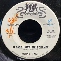 Sunny Gale Please Love Me Forever / Sunny USED VINYL 7INCH 45 RPM PROMO