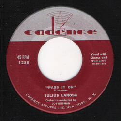 Julius La Rosa Pass It On USED VINYL 7INCH 45 RPM SINGLE
