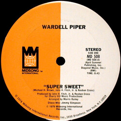 Wardell Piper Super Sweet USED VINYL 12INCH 33 S RPM SINGLE