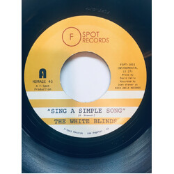 The White Blinds Sing A Simple Song b/w Klapp Back USED VINYL 7INCH 45 RPM STEREO