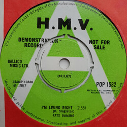 Fats Domino I'm Living Right USED VINYL 7INCH 45 RPM PROMO