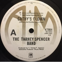 The Tarney/Spencer Band Cathy's Clown USED VINYL 7INCH SINGLE 45 RPM