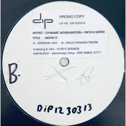 Dynamic Intervention / Rich & Gordi Move It USED VINYL 12INCH 33 S RPM PROMO WHITE LABEL
