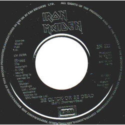 Iron Maiden Be Quick Or Be Dead USED VINYL 7INCH 45 RPM SINGLE JUKEBOX