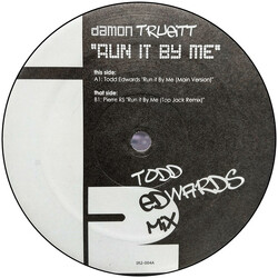 Damon Trueitt Run It By Me USED VINYL 12INCH 33 S RPM