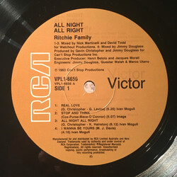 The Ritchie Family All Night All Right Vinyl LP USED