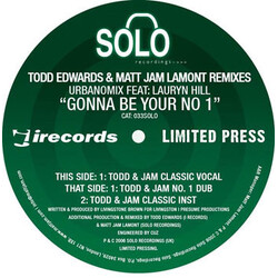 Urbanomix / Lauryn Hill Gonna Be Your No 1 (Todd Edwards & Matt Jam Lamont Remixes) USED VINYL 12INCH LIMITED EDITION