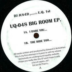 Jus-Ed Big Room Ep USED VINYL 12INCH 33 S RPM EP