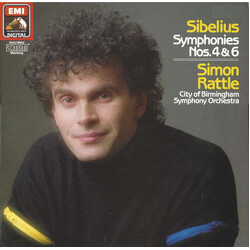 Jean Sibelius / Sir Simon Rattle / City Of Birmingham Symphony Orchestra Symphonies Nos. 4 & 6 Vinyl LP USED