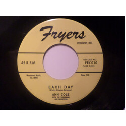 Ann Cole Each Day / Have Fun USED VINYL 7INCH SINGLE 45 RPM REISSUE