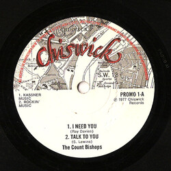The Count Bishops I Need You USED VINYL 7INCH 45 RPM EP PROMO