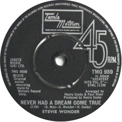 Stevie Wonder I Was Made To Love Her / Never Had A Dream Come True USED VINYL 7INCH SINGLE