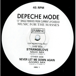 Depeche Mode 12" Single Remixes From Current LP/Cass/CD Music For The Masses Vinyl 12" USED