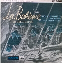 Giacomo Puccini / Victoria De Los Angeles / Jussi Björling / Sir Thomas Beecham Highlights From "La Boheme" Vinyl LP USED