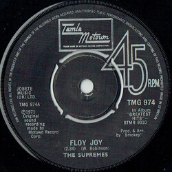 The Supremes Floy Joy / Bad Weather USED VINYL 7INCH 45 RPM SINGLE REISSUE