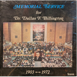 Various Memorial Service For Dr. Dallas F. Billington Vinyl LP USED