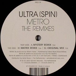 Ultra Spin Metro (The Remixes) USED VINYL 12INCH