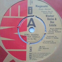 Windsor Davies / Don Estelle Nagasaki USED VINYL 7INCH 45 RPM SINGLE PROMO MONO