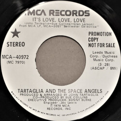 John Tartaglia / The Space Angels It's Love, Love, Love USED VINYL 7INCH 45 RPM PROMO STEREO