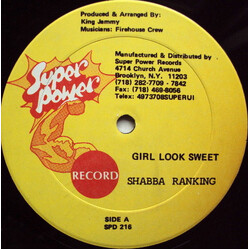 Shabba Ranks / Firehouse Crew Girl Look Sweet Vinyl 12" USED