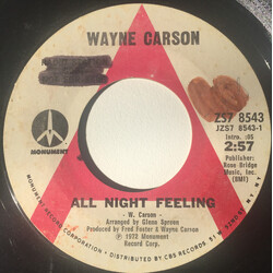 Wayne Carson All Night Feeling / No Love At All USED VINYL 7INCH 45 RPM PROMO