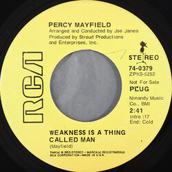 Percy Mayfield Weakness Is A Thing Called Man USED VINYL 7INCH 45 RPM PROMO STEREO