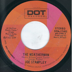 Joe Stampley The Weatherman / I'm Still Loving You USED VINYL 7INCH STYRENE