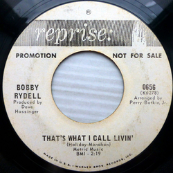 Bobby Rydell That's What I Call Livin' Vinyl 7" USED