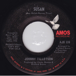 Johnny Tillotson Susan / Love Waits For Me Vinyl 7" USED