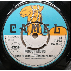 Tony Sexton / Junior English Nobody Knows / Somewhere USED VINYL 7INCH 45 RPM