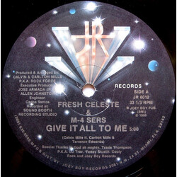 Fresh Celeste;M4 Sers Give It All To Me USED VINYL 12"