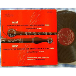 Wolfgang Amadeus Mozart / Leopold Wlach / Karl Öhlberger / Orchester Der Wiener Staatsoper / Artur Rodzinski Concerto For Clarinet And Orchestra, K.62