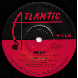 Foreigner Urgent USED VINYL 7INCH 45 RPM